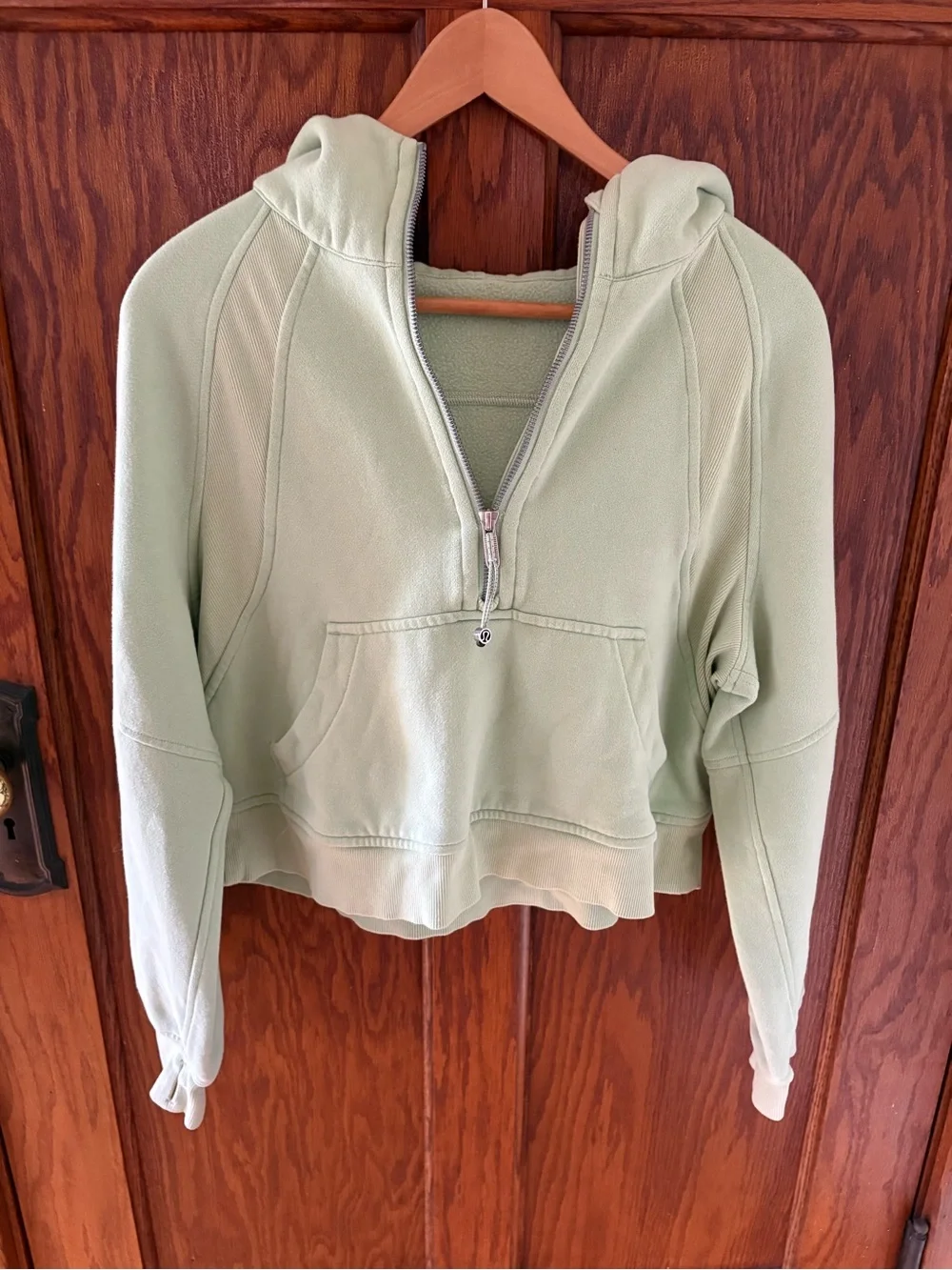 Lululemon Women's Half Zip Scuba Hoodie Sweatshirt Size XS/S Mint Green VGUC